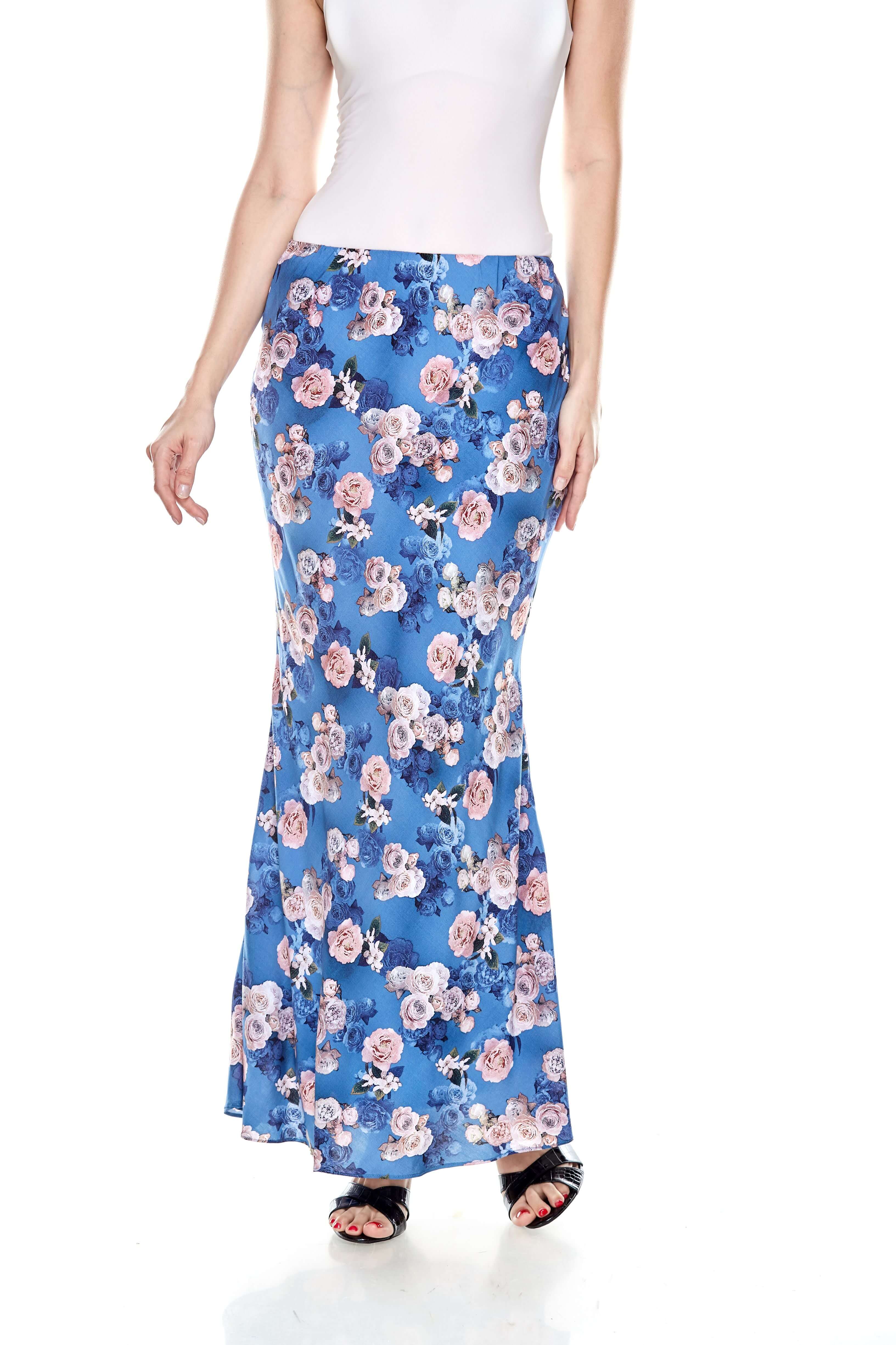 Blue Rose Mermaid Skirt