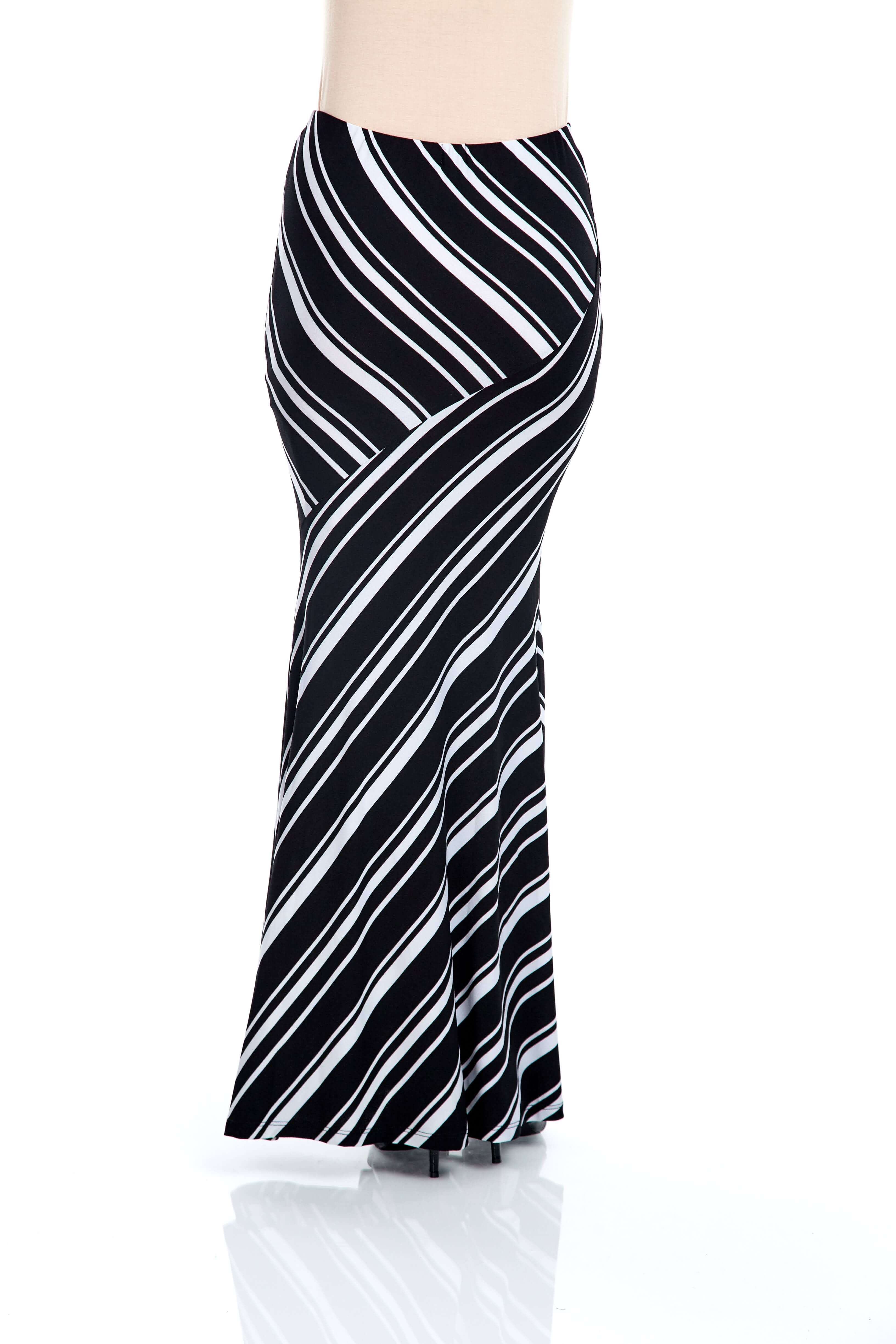 Black-White Striped Mermaid Skirt (2)