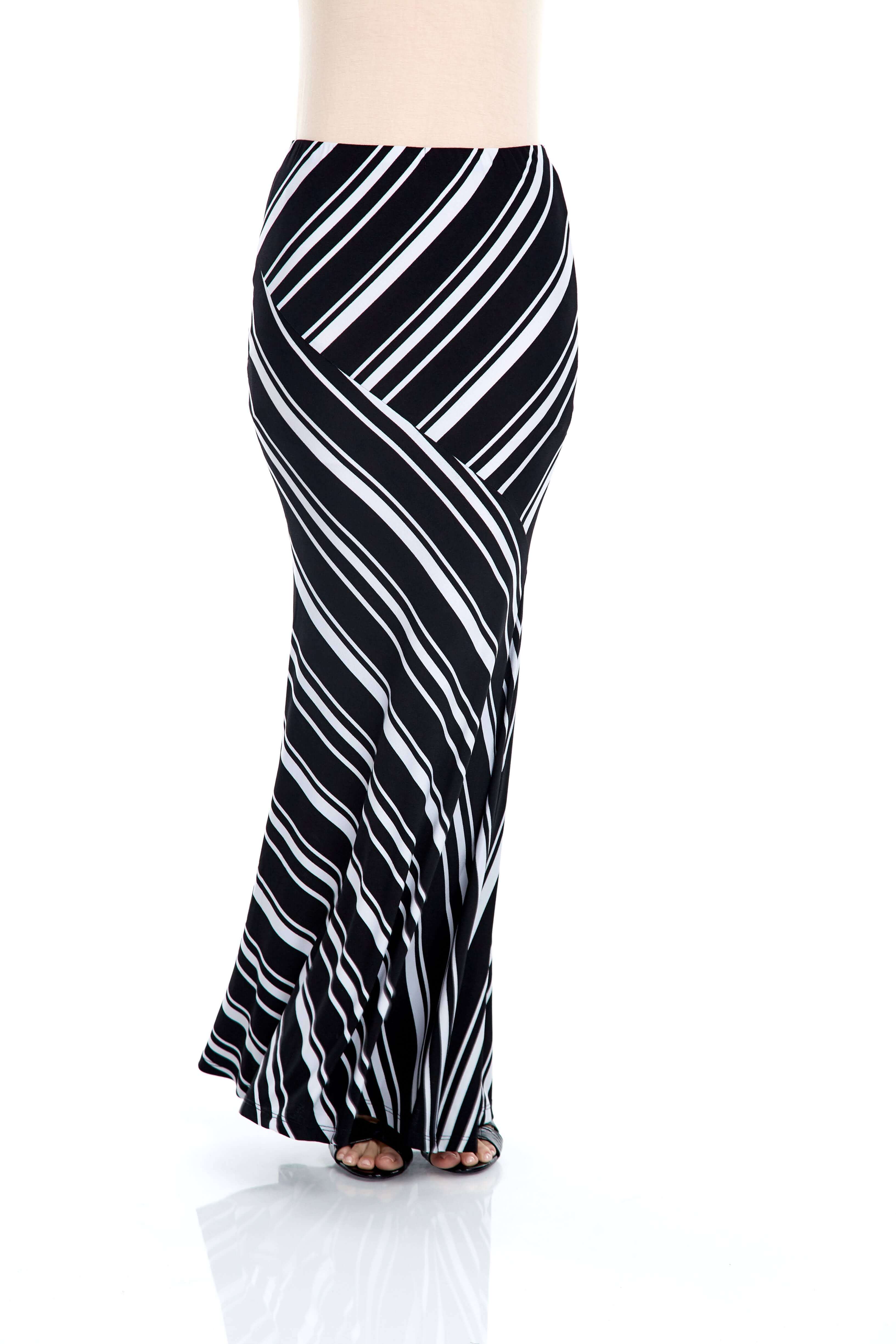 Black-White Striped Mermaid Skirt (4)