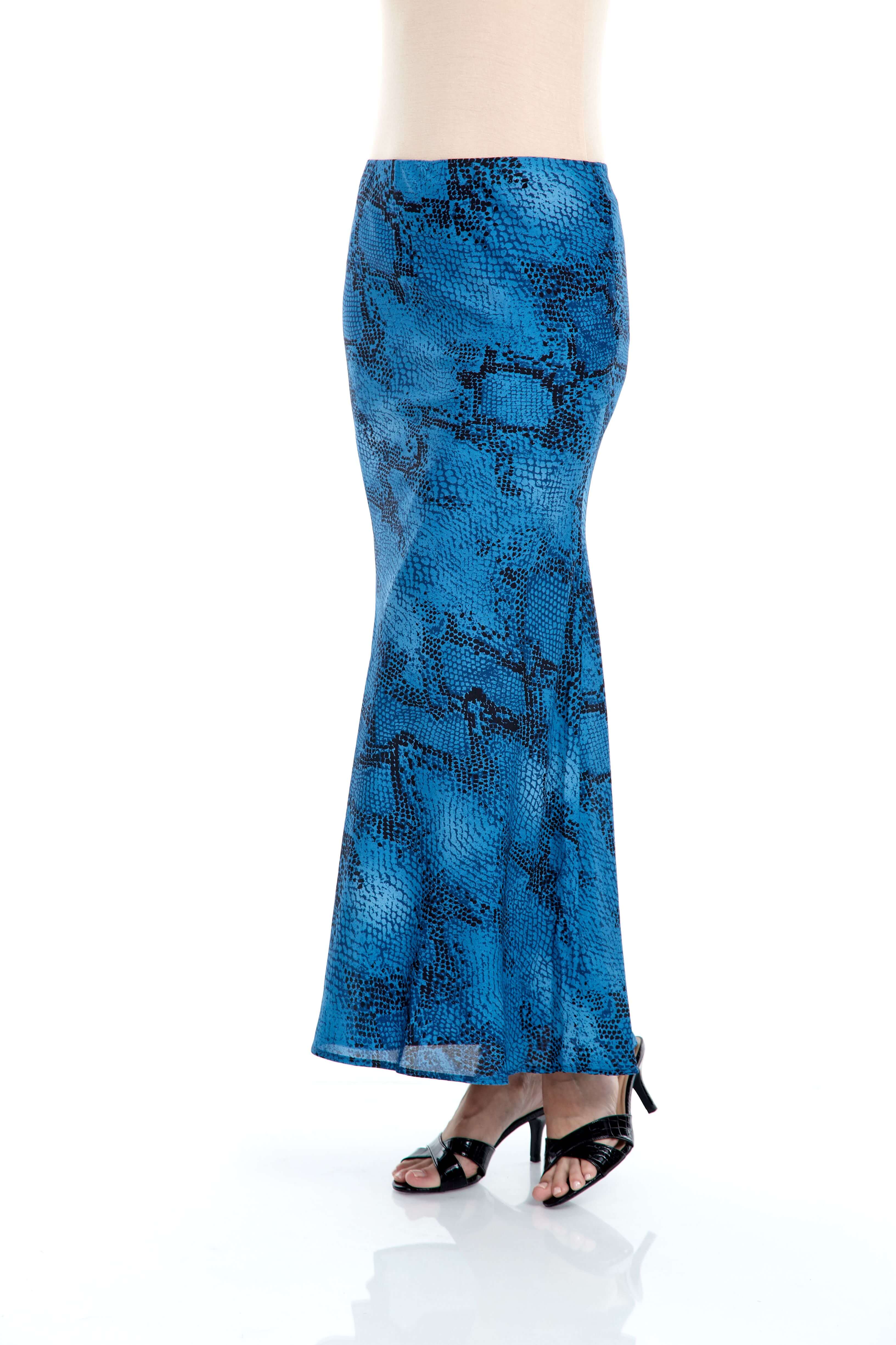 Blue Python Mermaid Skirt (2)