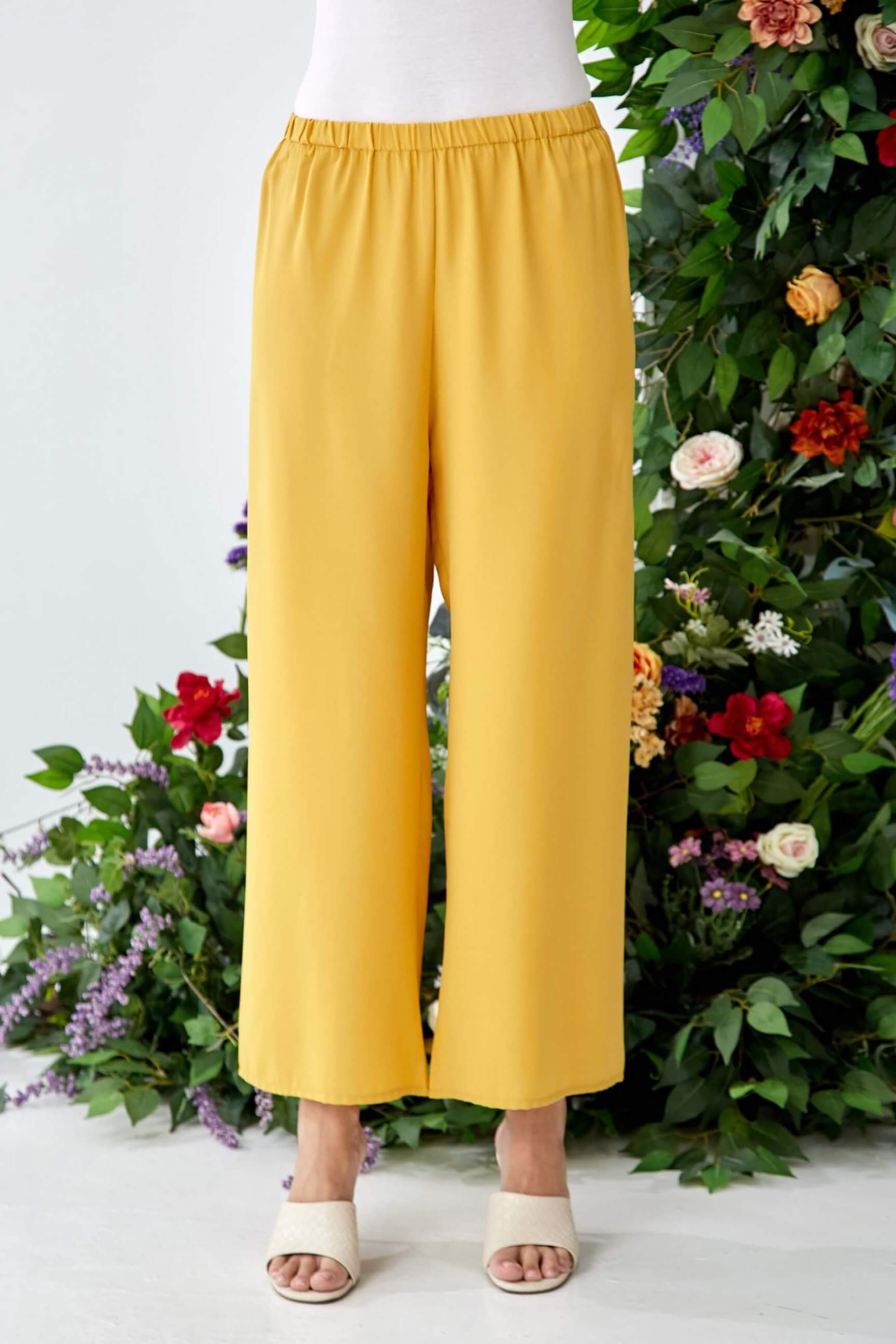 Yuna Yellow Dress + Wide Leg Pants (2)
