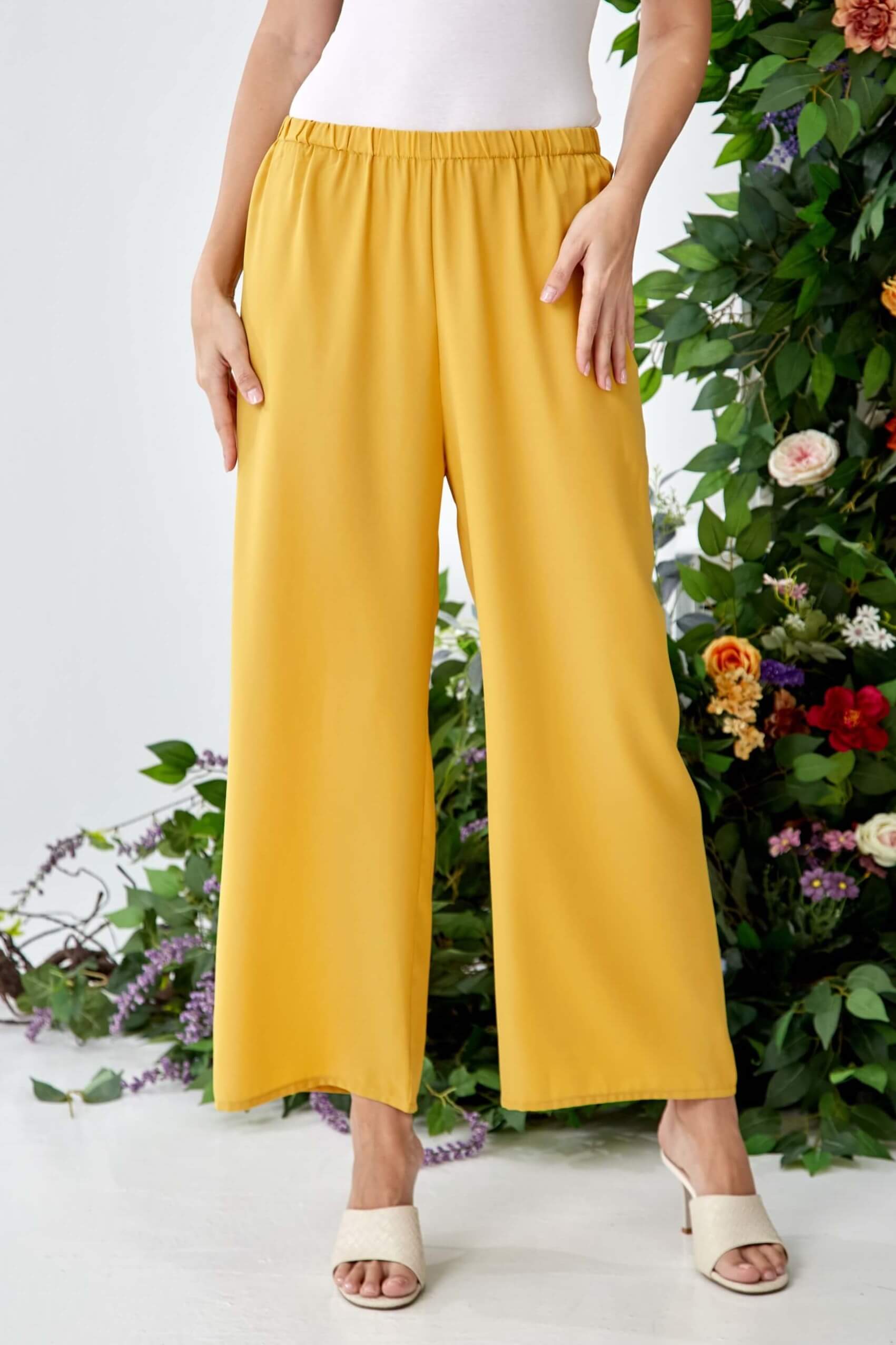 Yuna Yellow Dress + Wide Leg Pants (5)