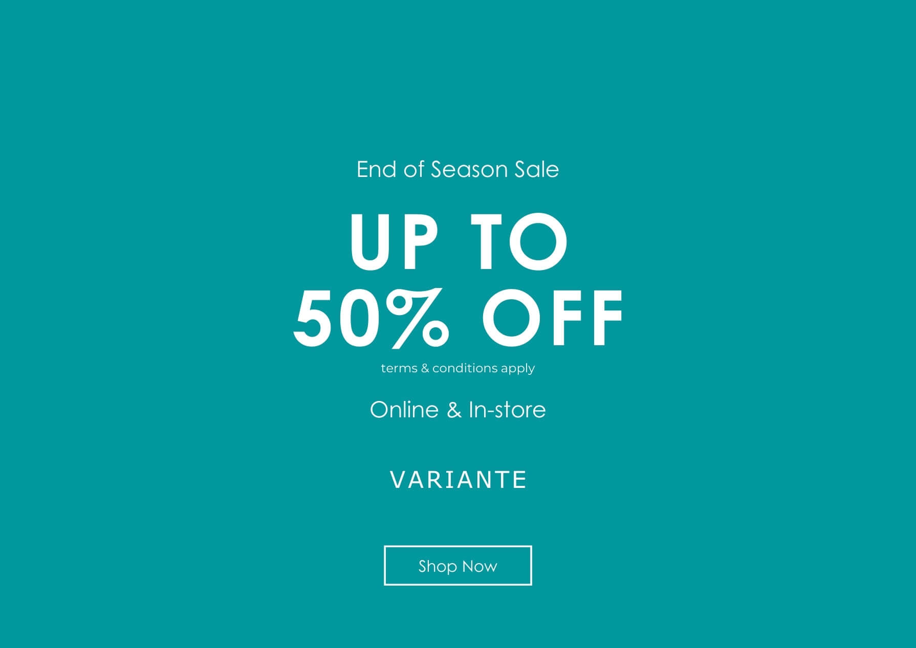 VARIANTE End of Season Sale banner 6