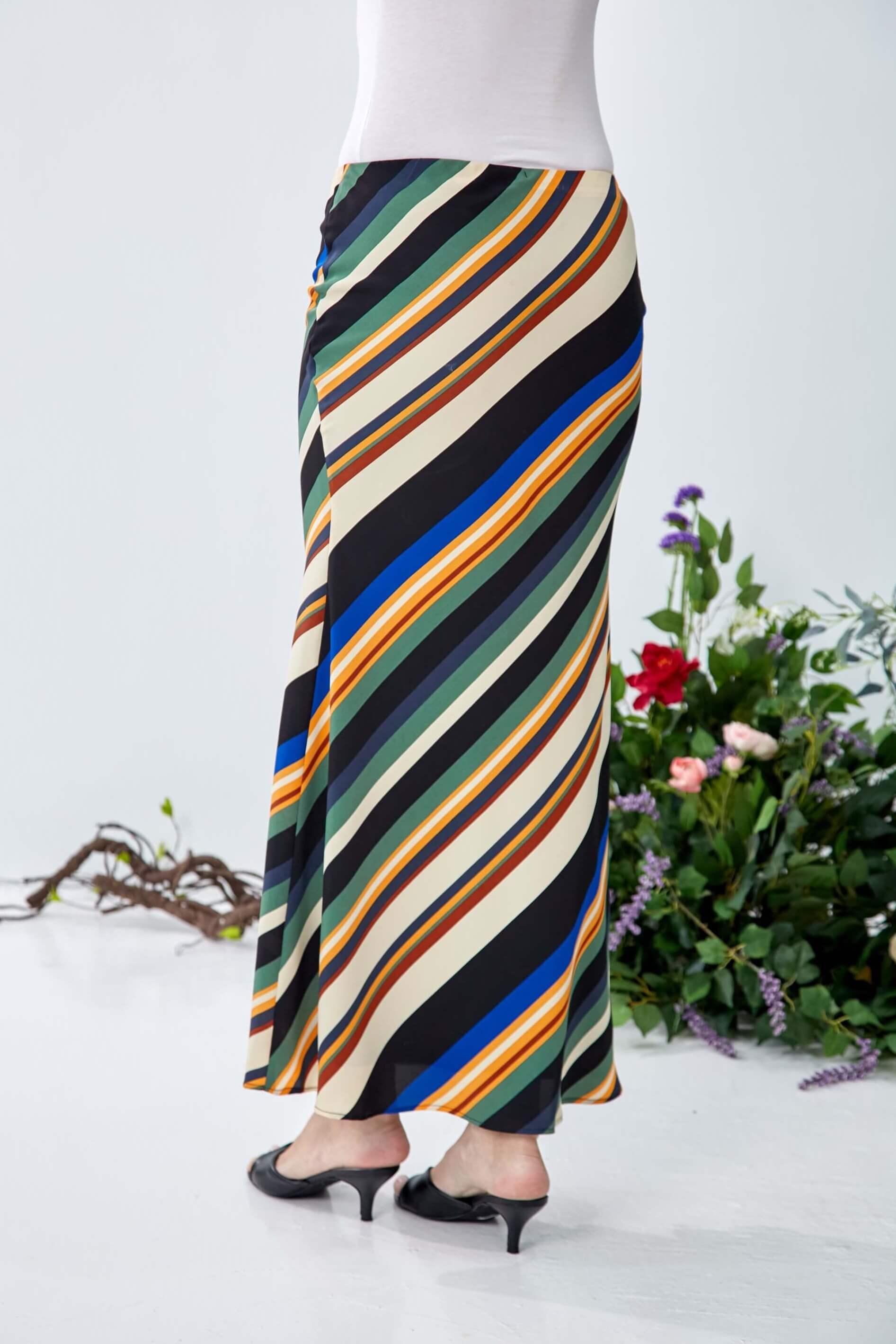 Wafa Multi Stripe Skirt (3)
