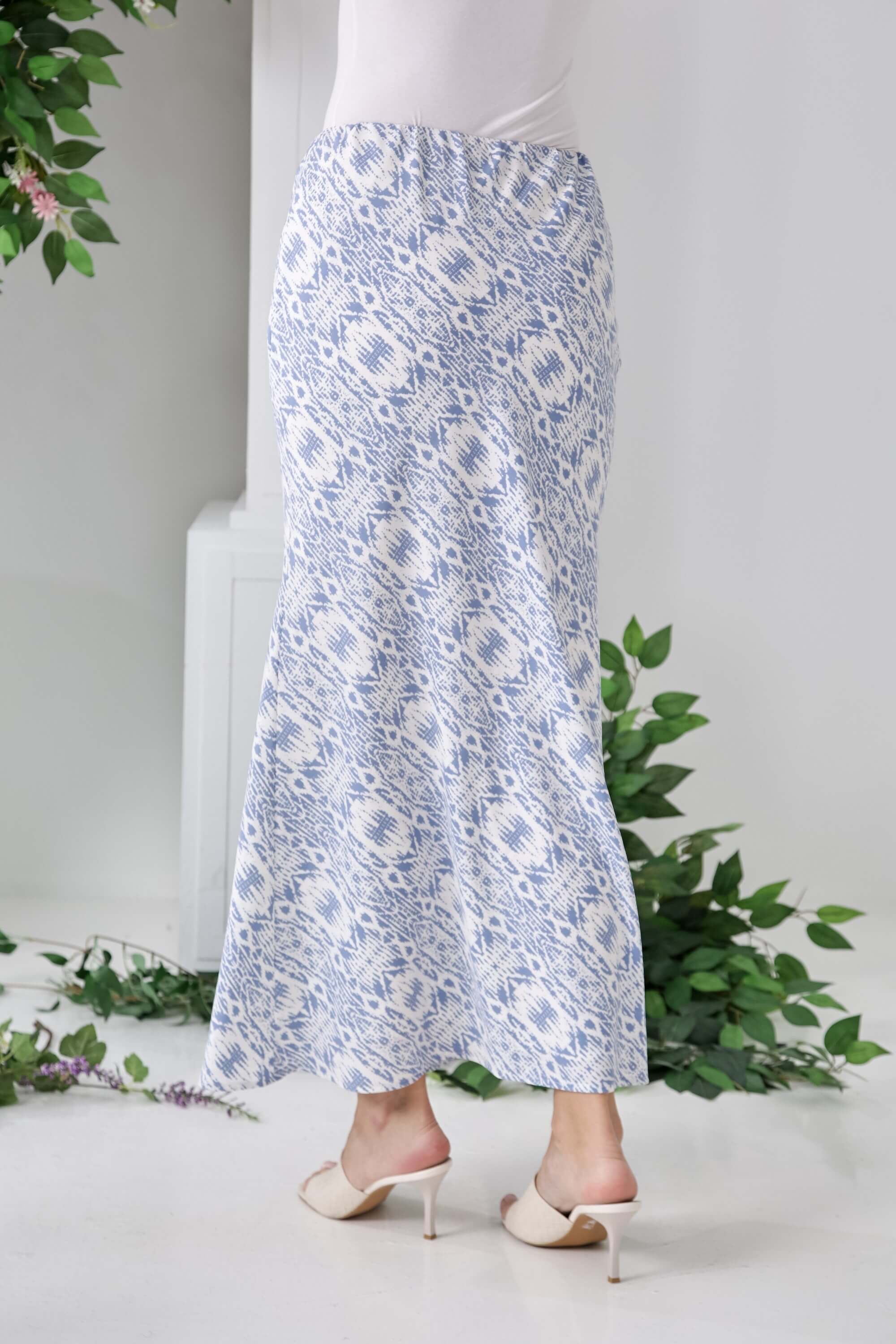 Waqia Blue Printed Skirts (3)