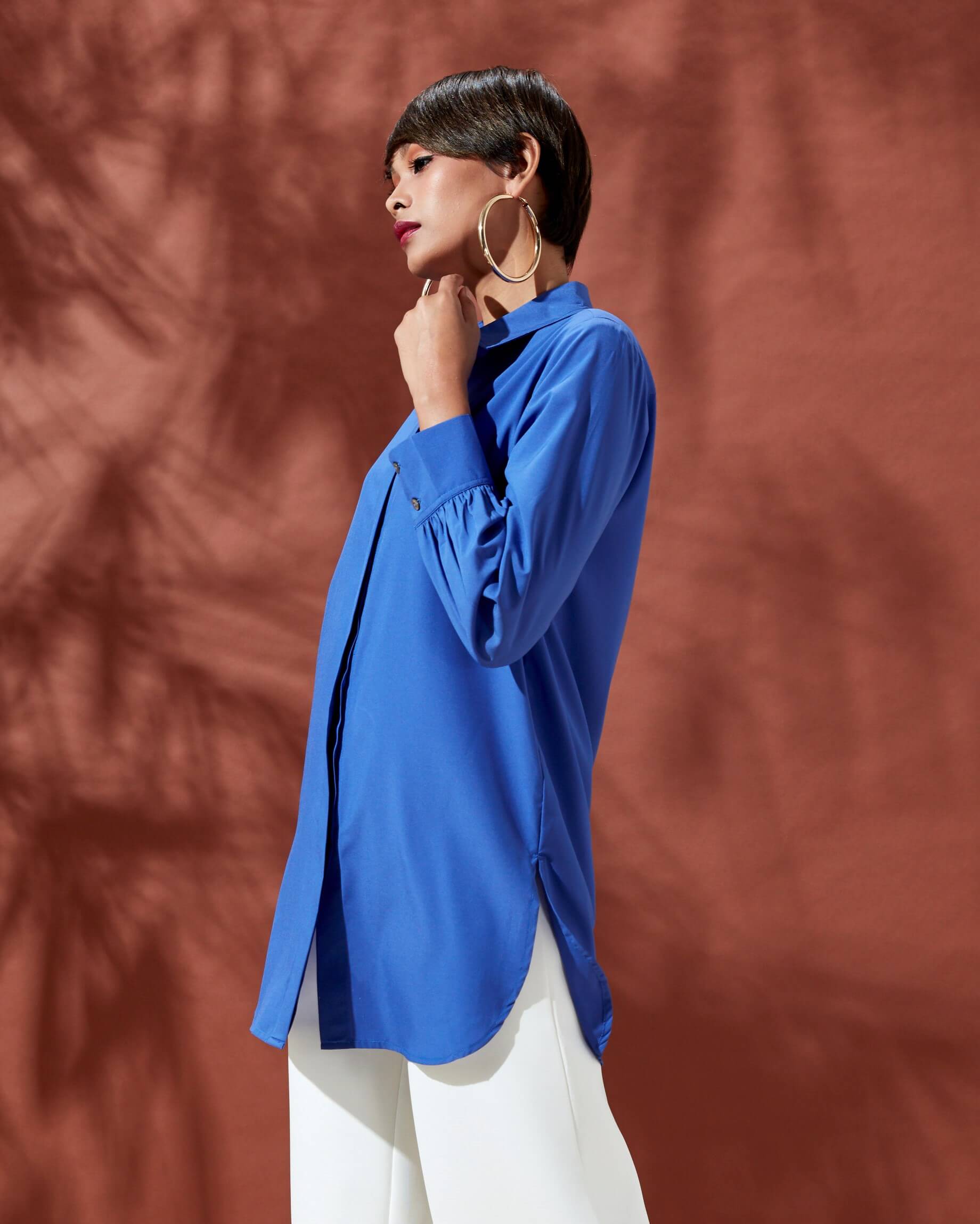 Raha Pansy Blue Shirt Blouse (3)