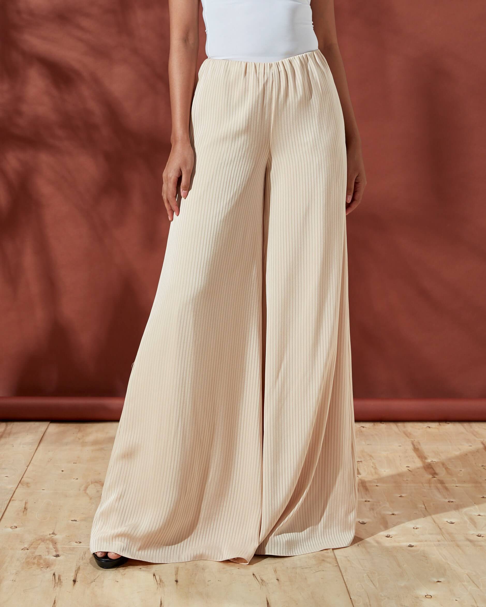Cellin Taupe Palazzo Pants (3)