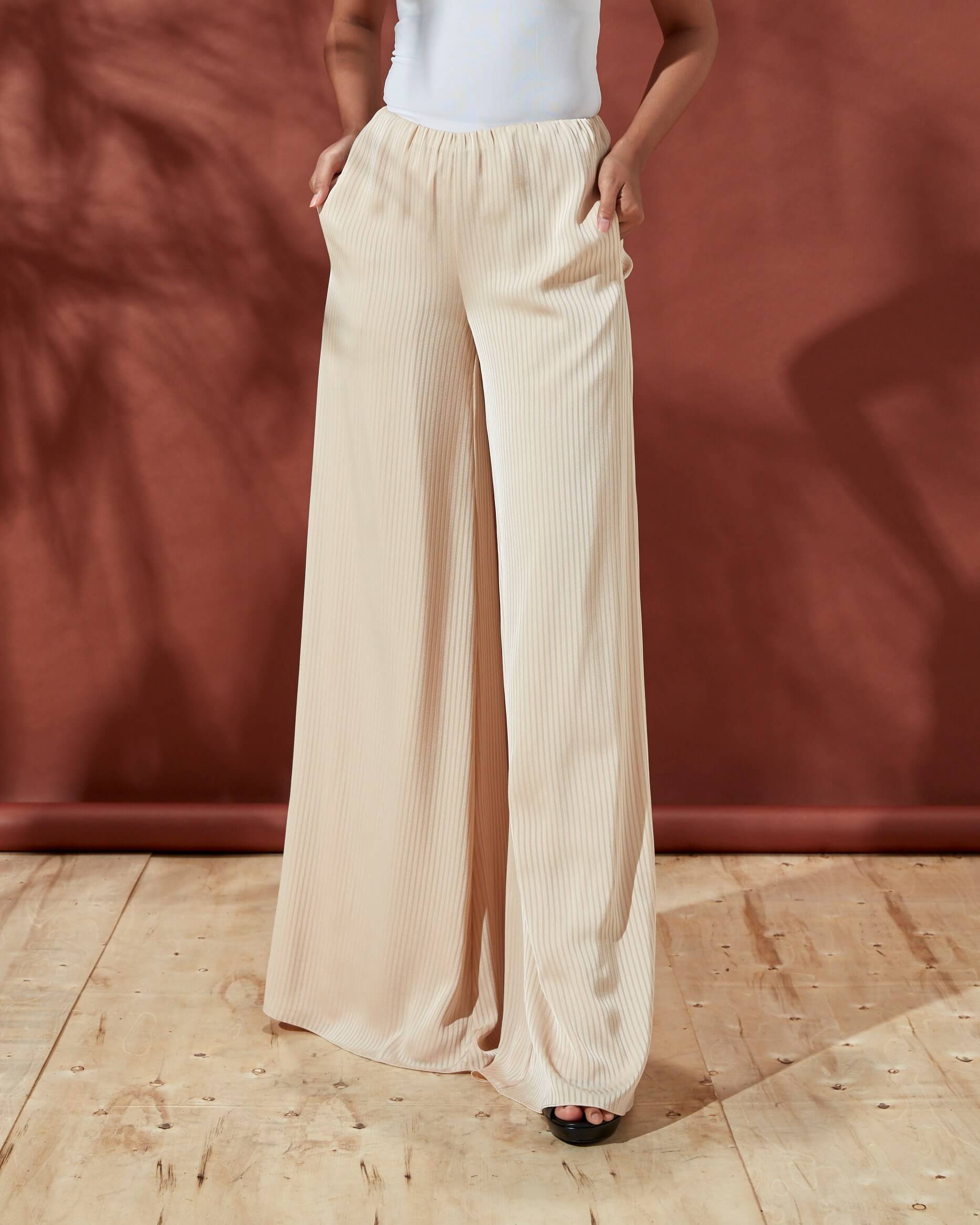 Cellin Taupe Palazzo Pants (4)