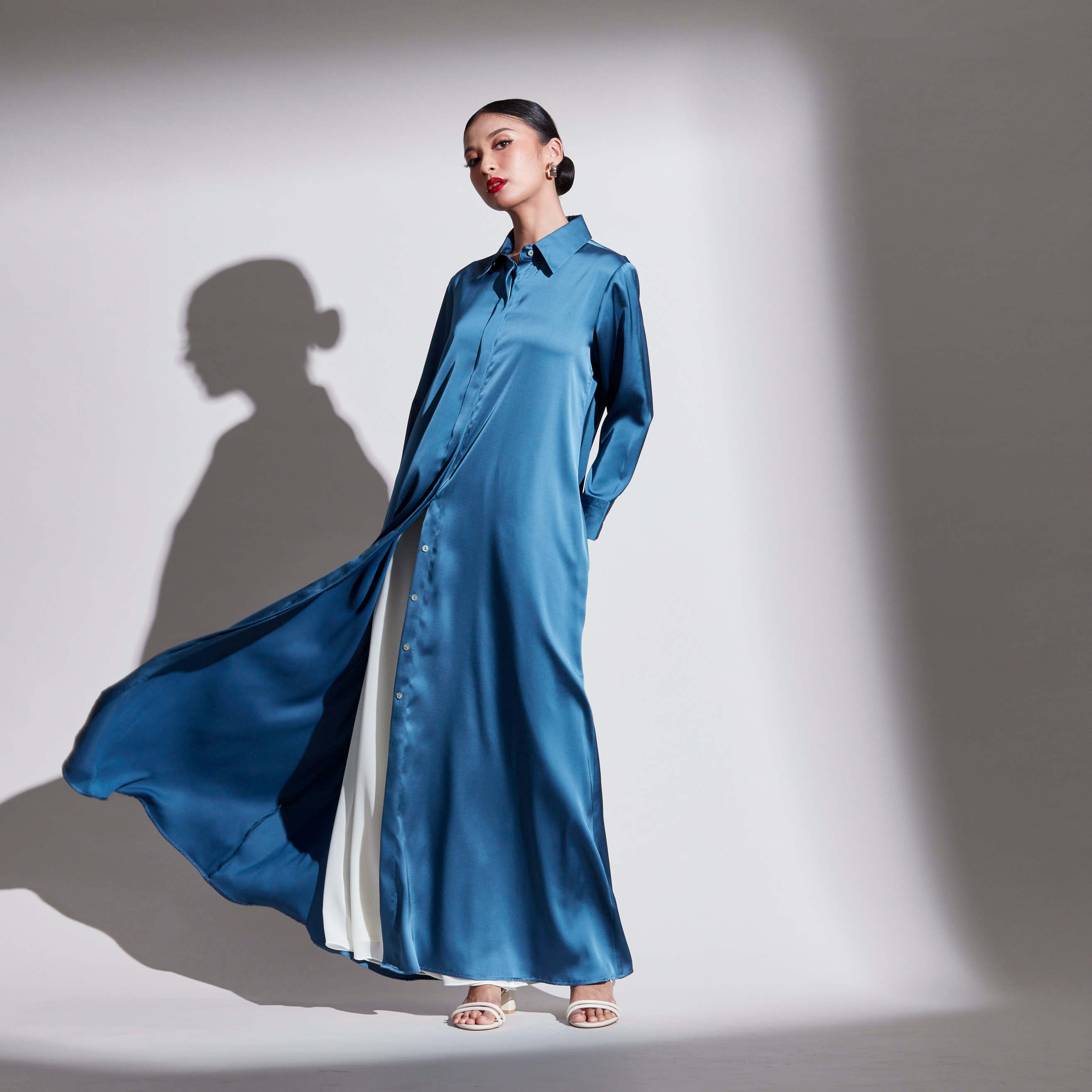 Baiduri Blue Slate Dress (2)