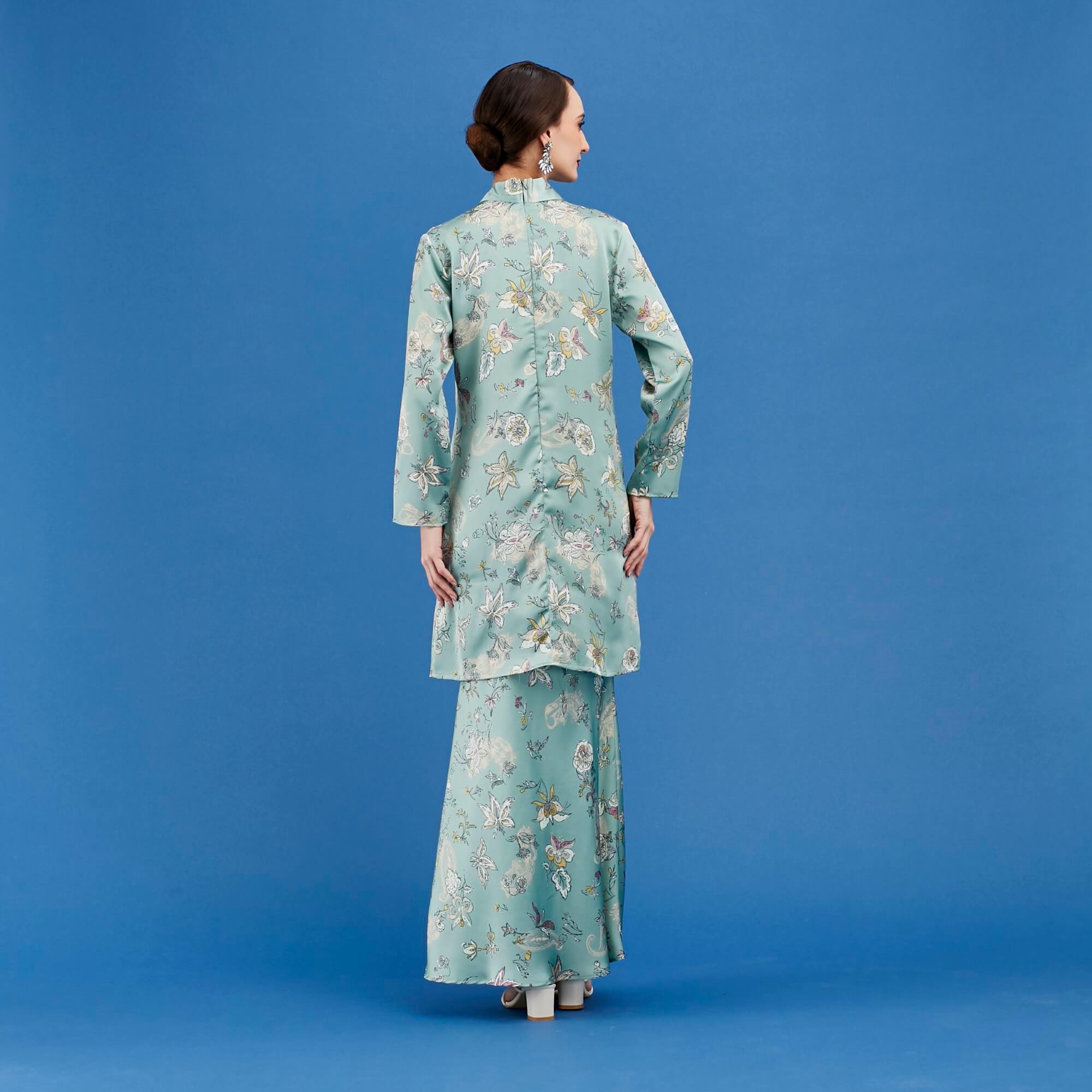 Lana Green Floral Printed Kebaya & Skirts (Set) (5)