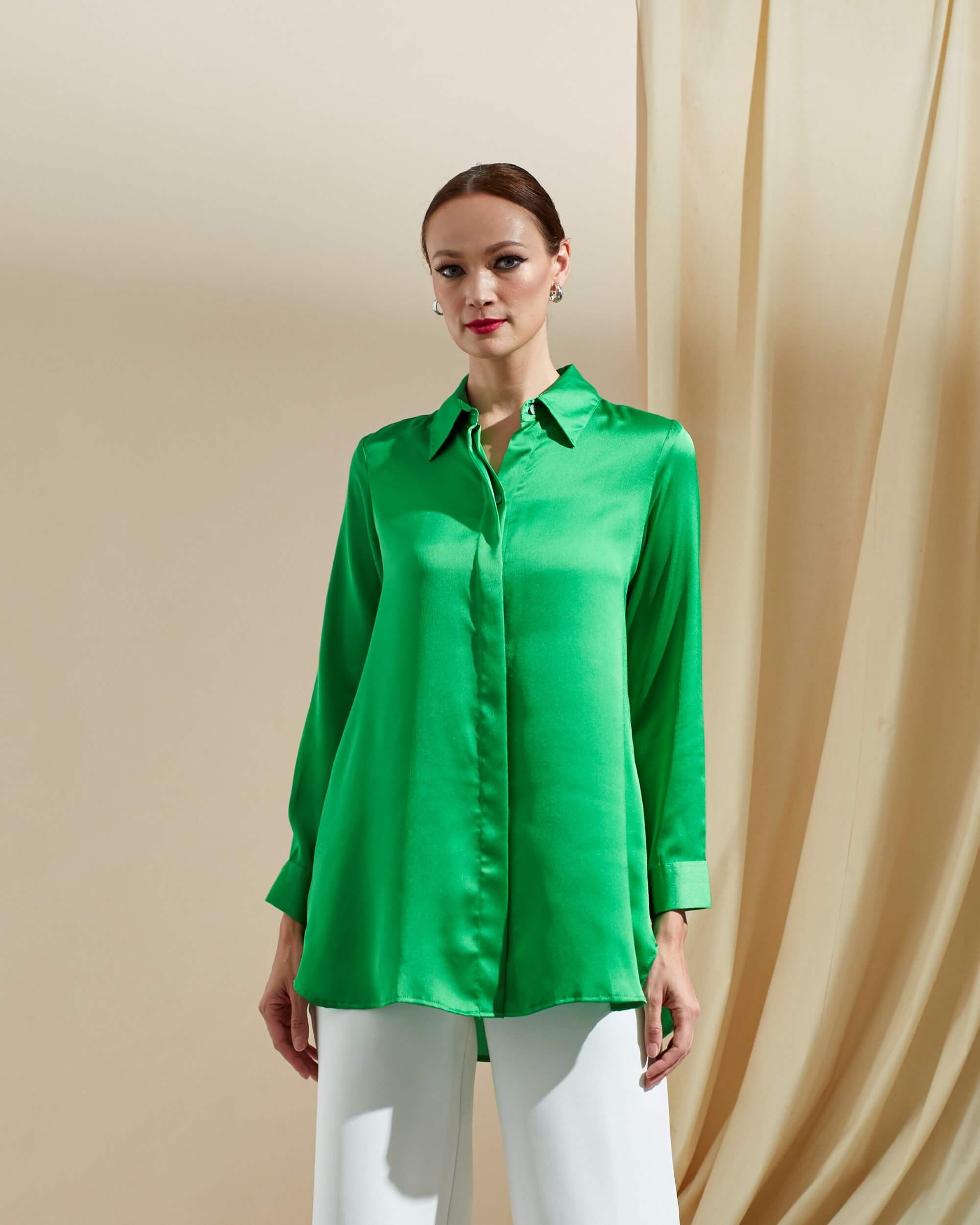 Niki Green Shirt Blouse (2)
