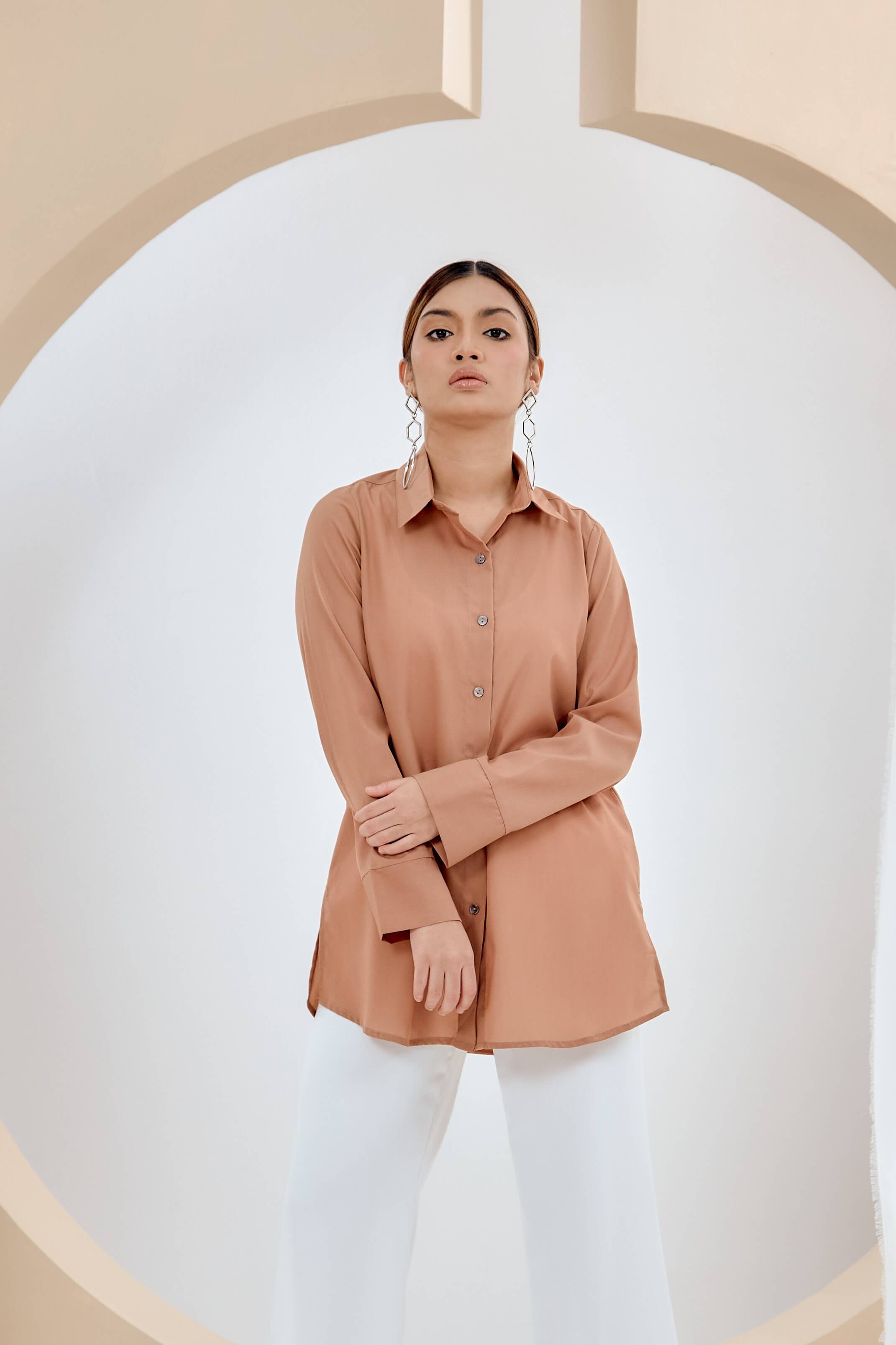 Nini Brown Shirt Blouse (4)