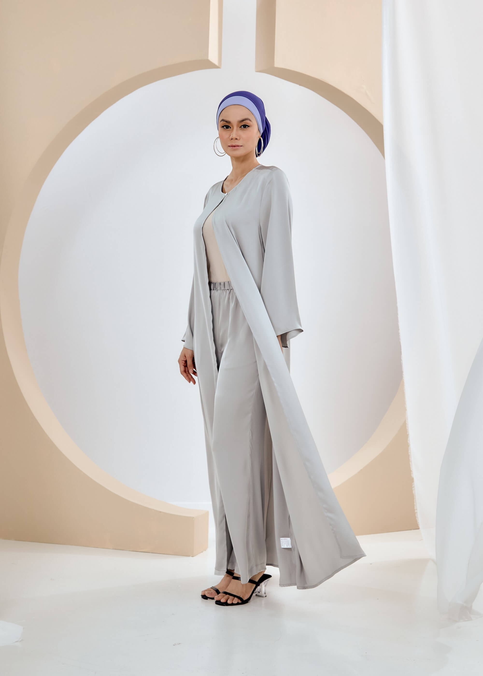 Azwa Grey Cardigan Dress (3)