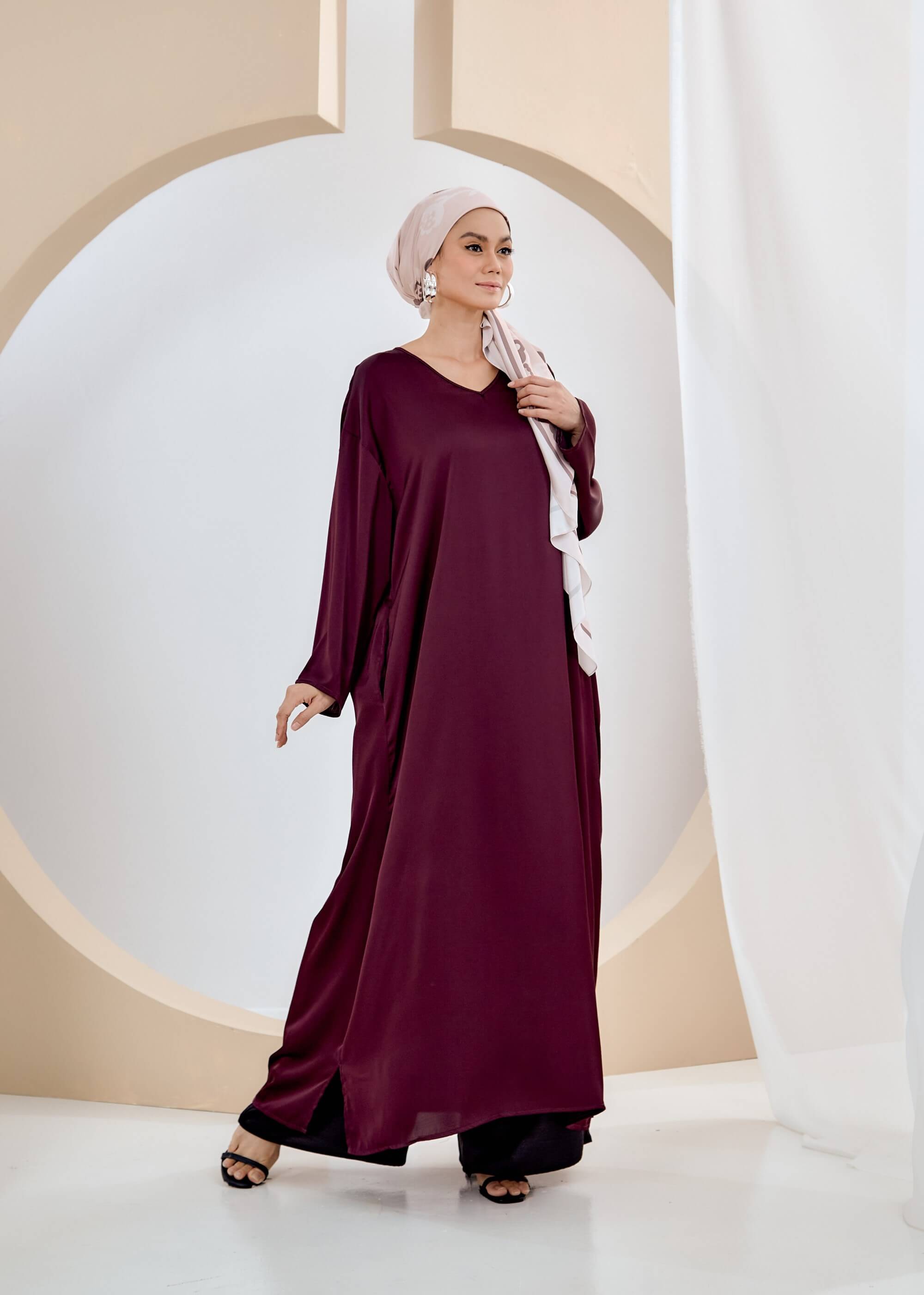 Malika Maroon Dress (3)