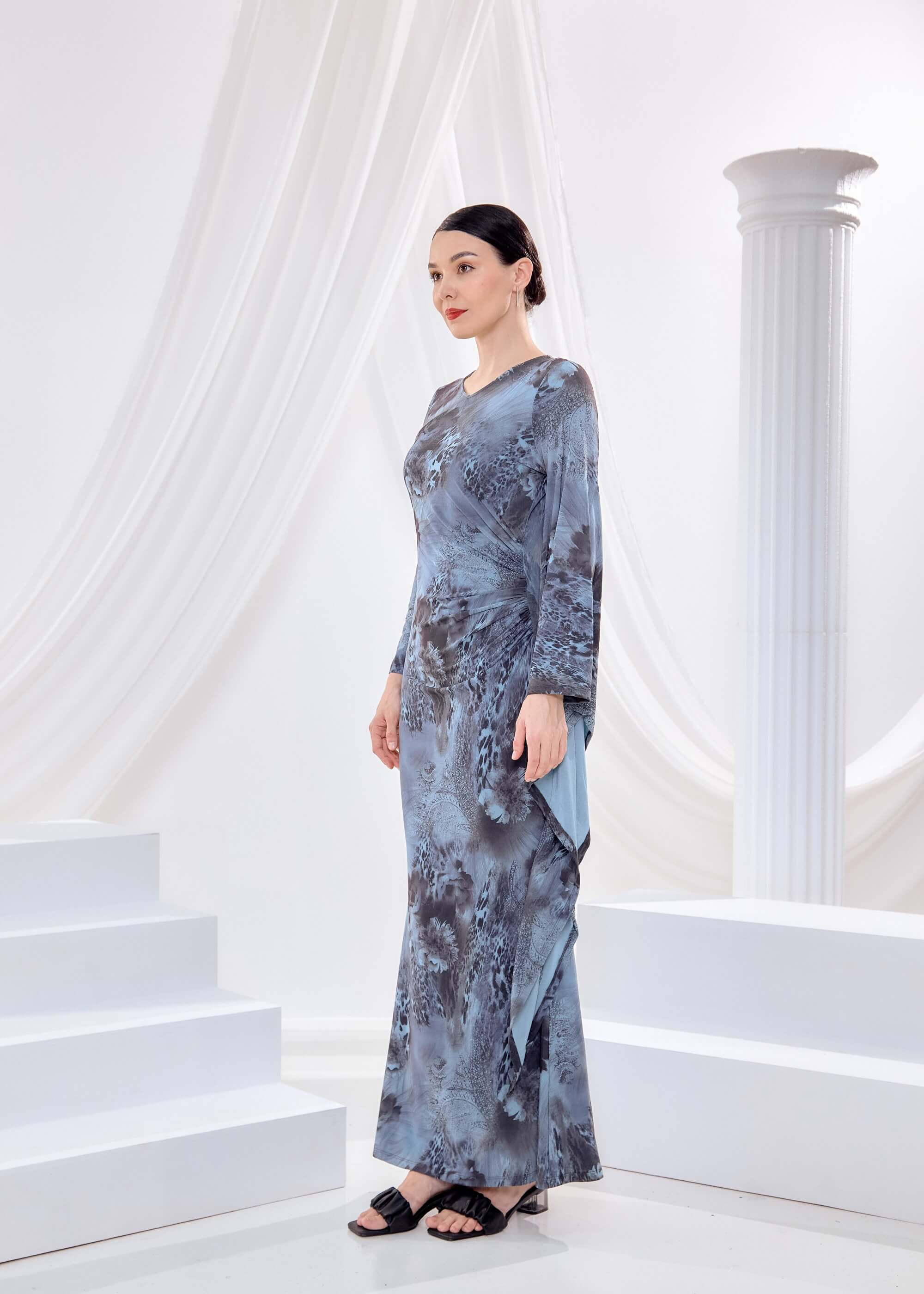 Anita Blue Floral Printed Dress (3)