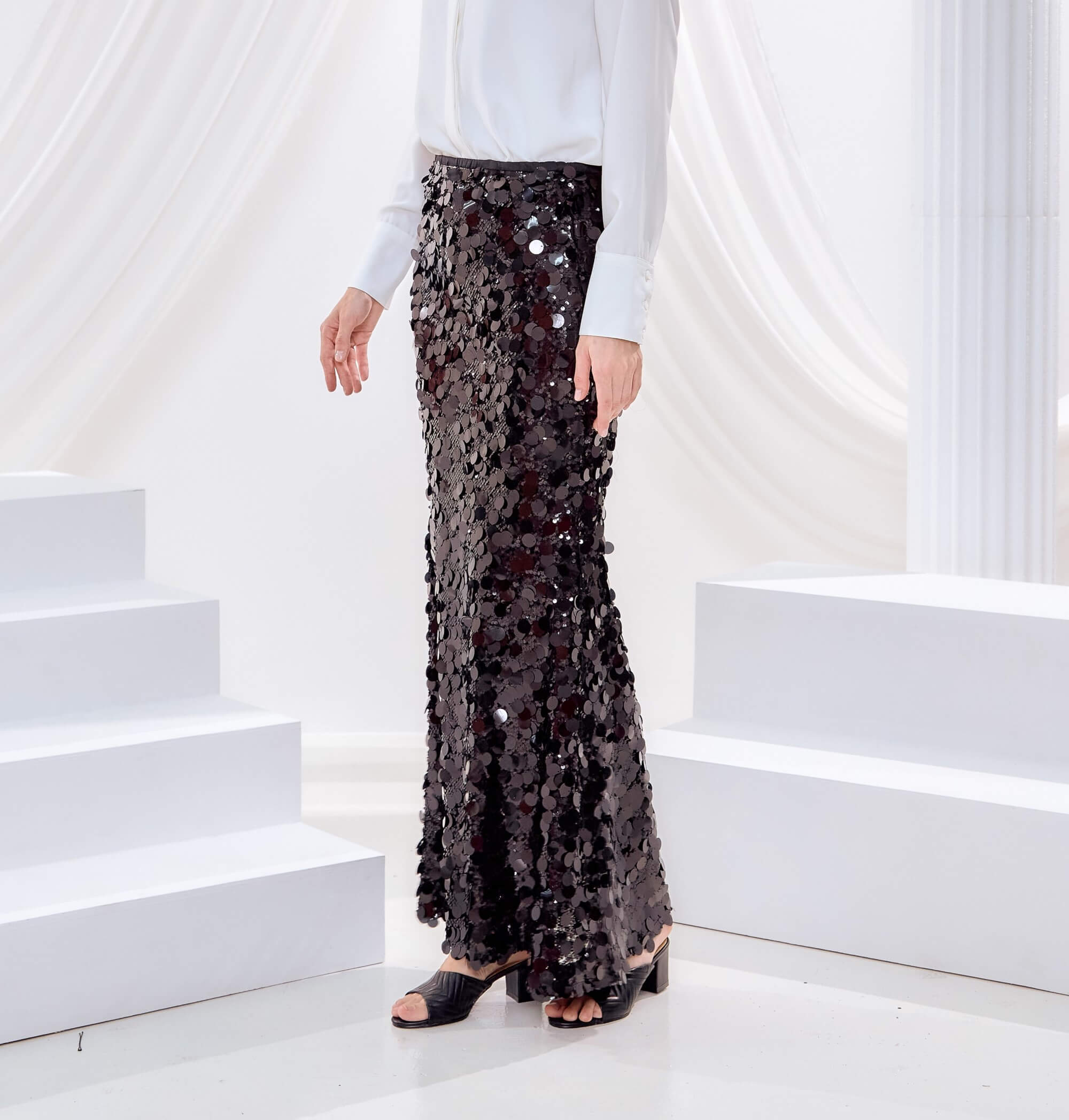 Camelia Black Sequin Skirt (2)
