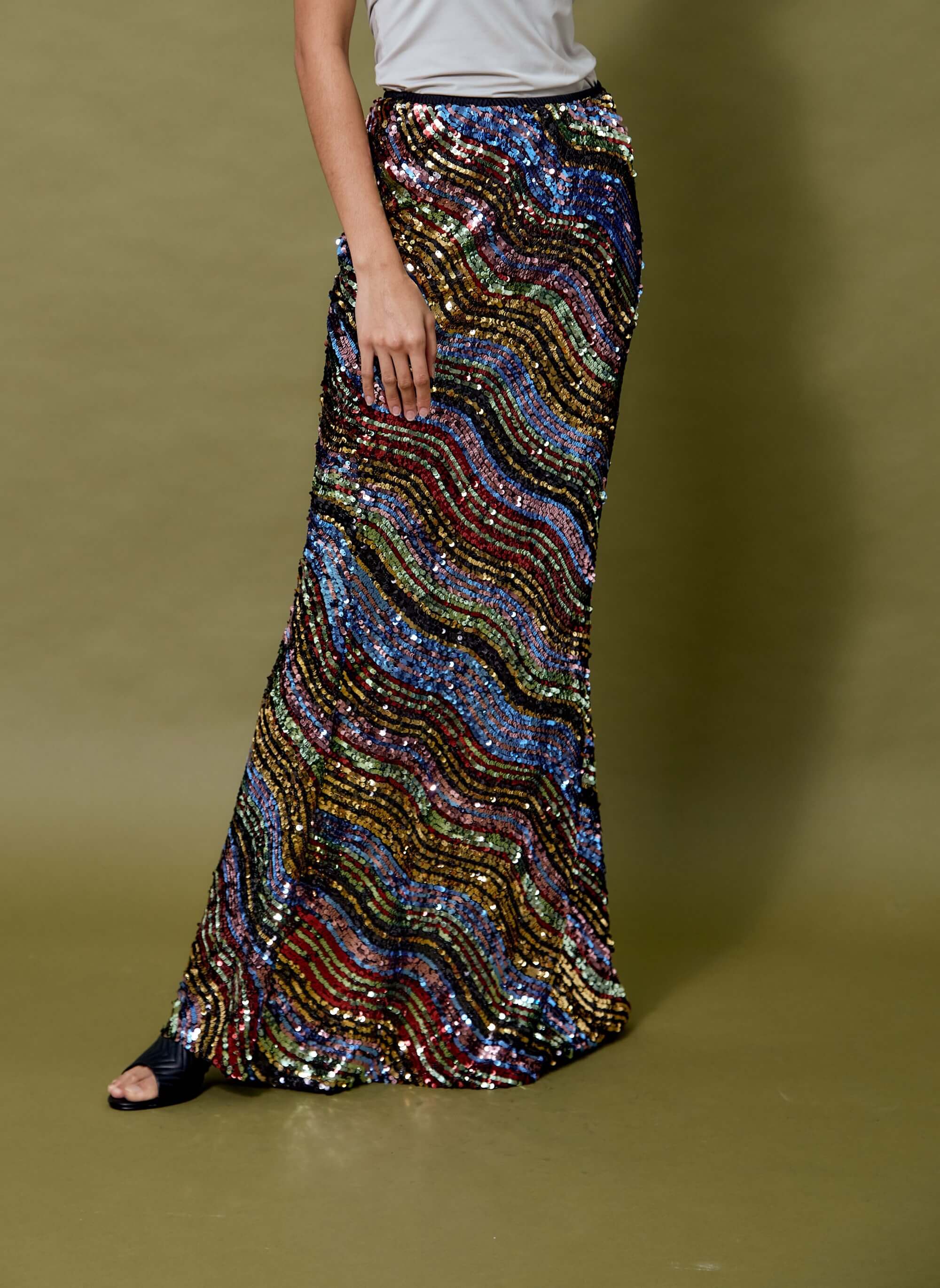 Camelia Rainbow Sequin Skirt (2)