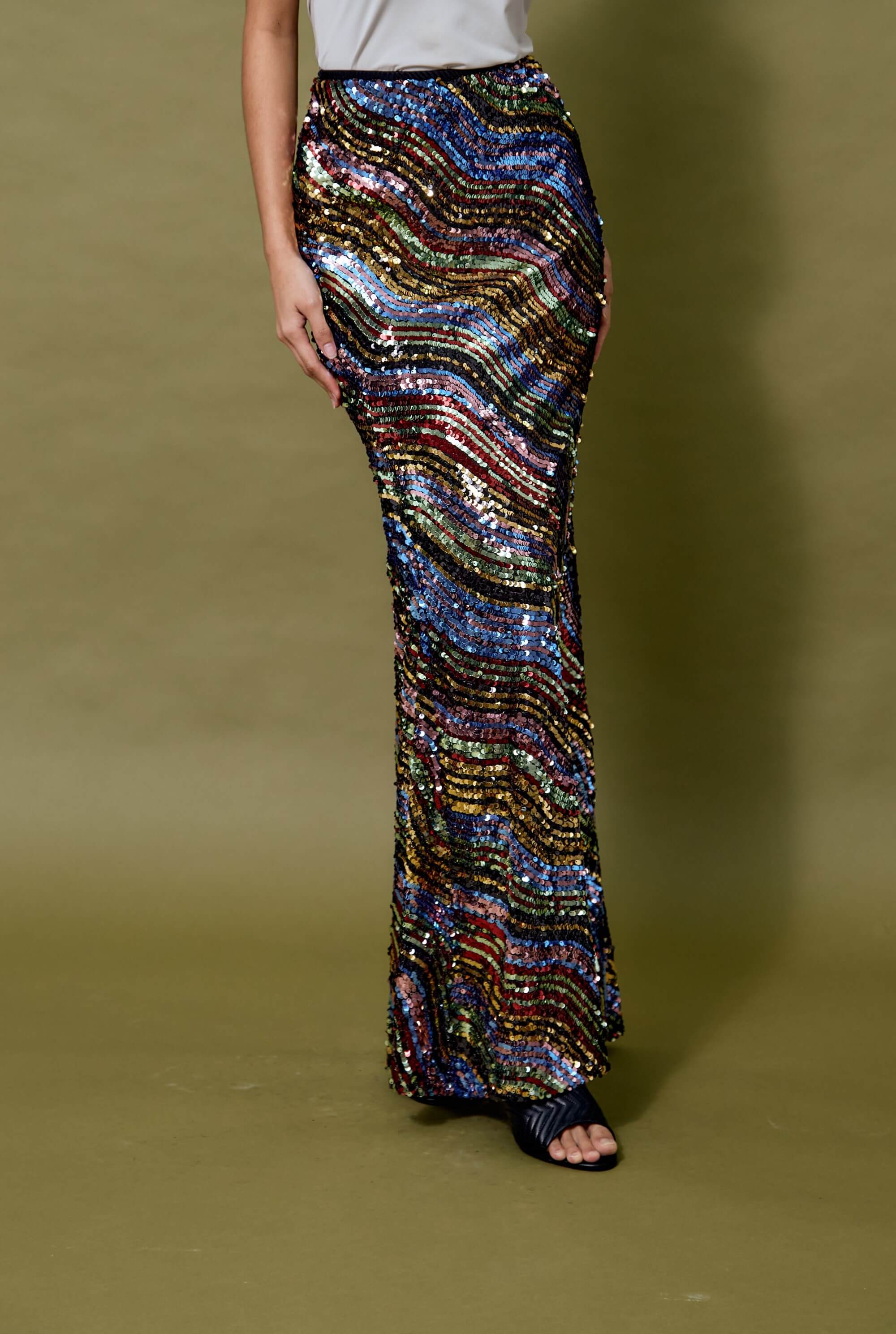 Camelia Rainbow Sequin Skirt (3)