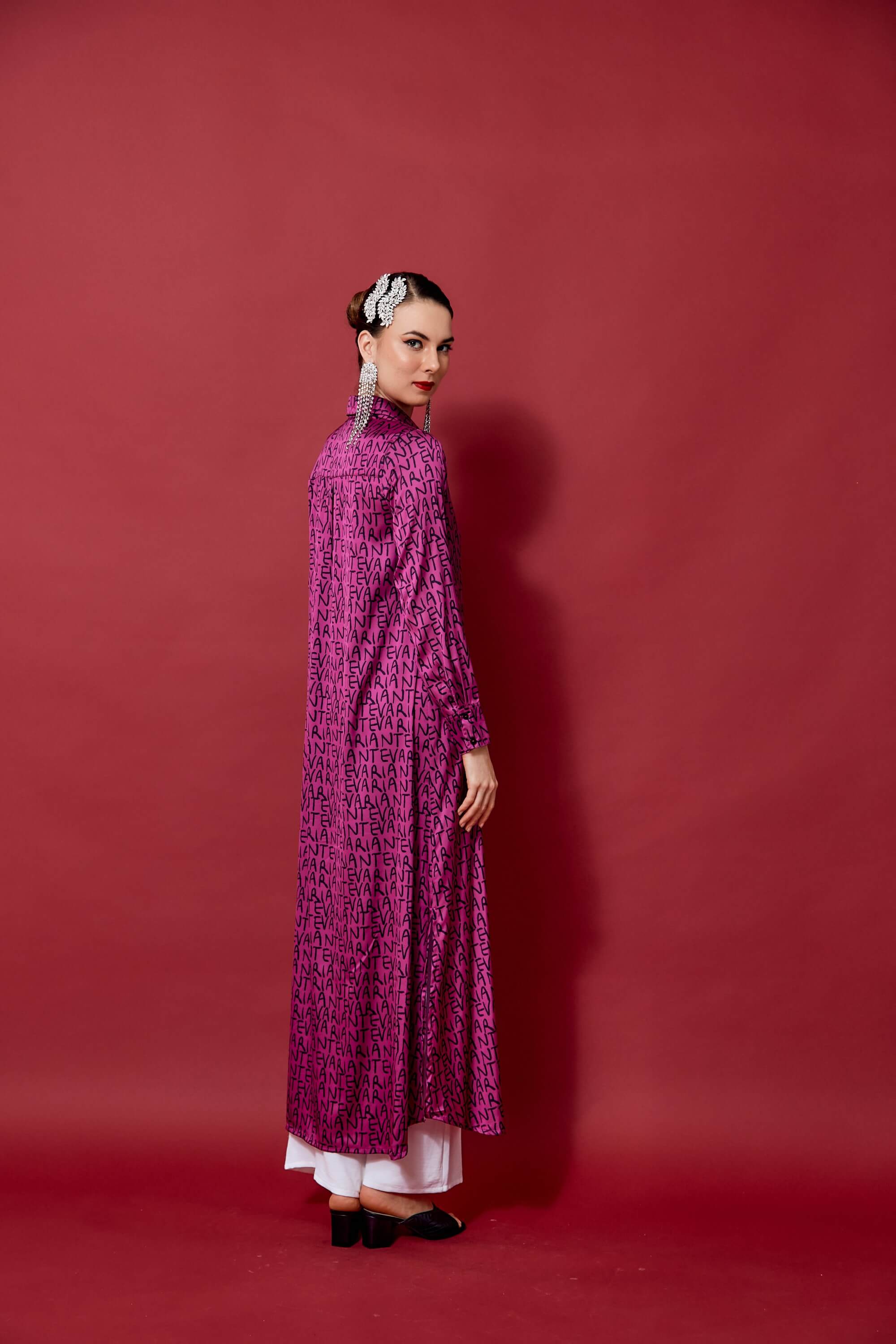 Misha Magenta VARIANTE Printed Dress (3)