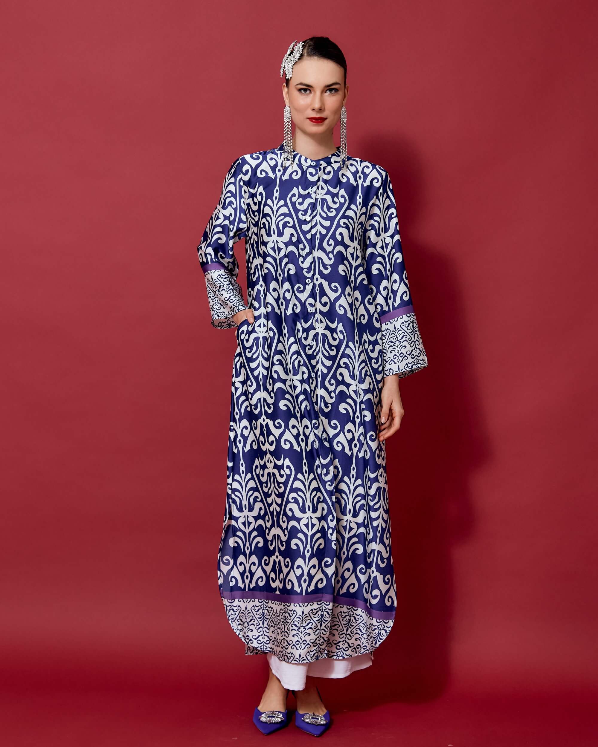 Marisa Blue Batik Printed Dress (2)