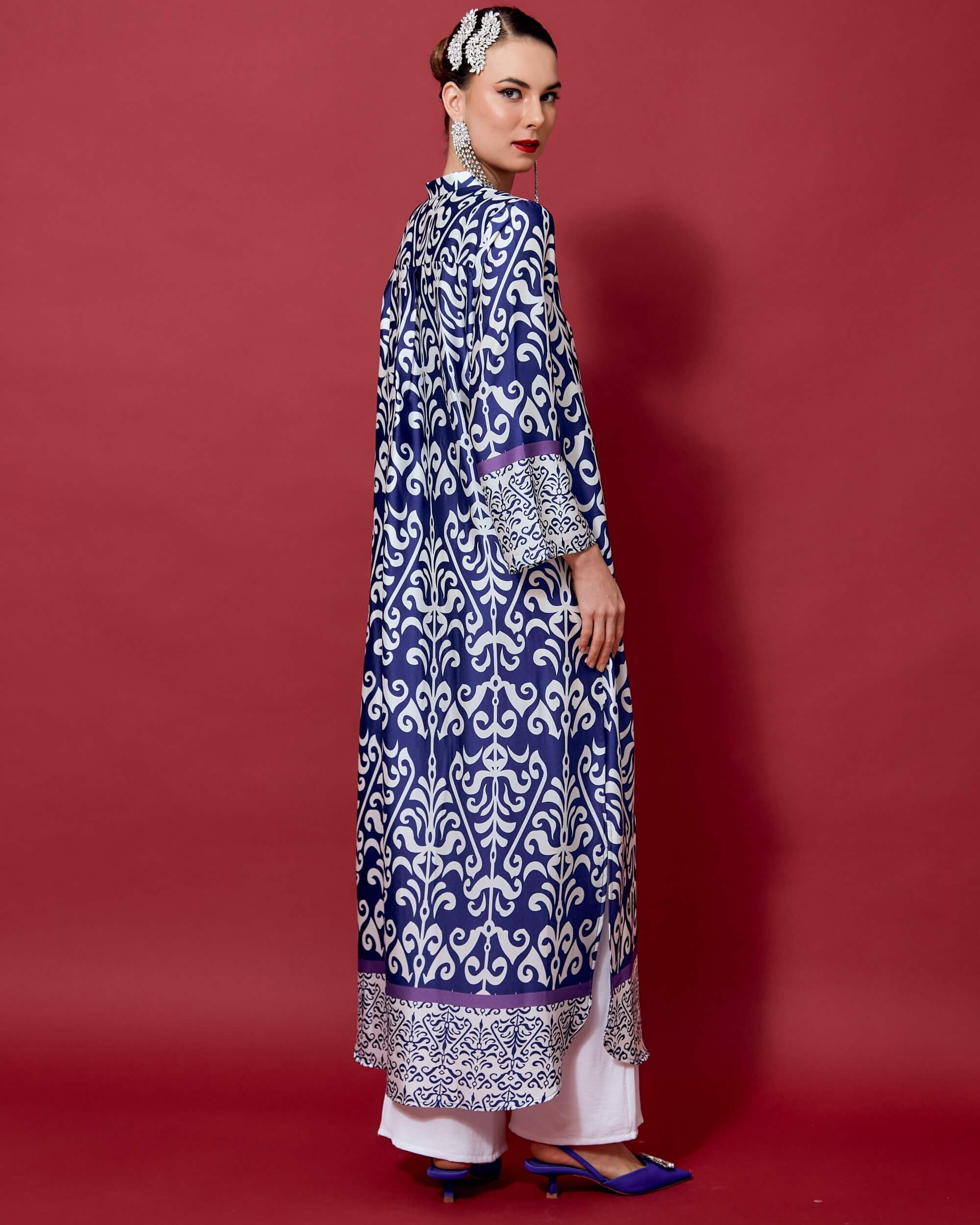 Marisa Blue Batik Printed Dress (3)