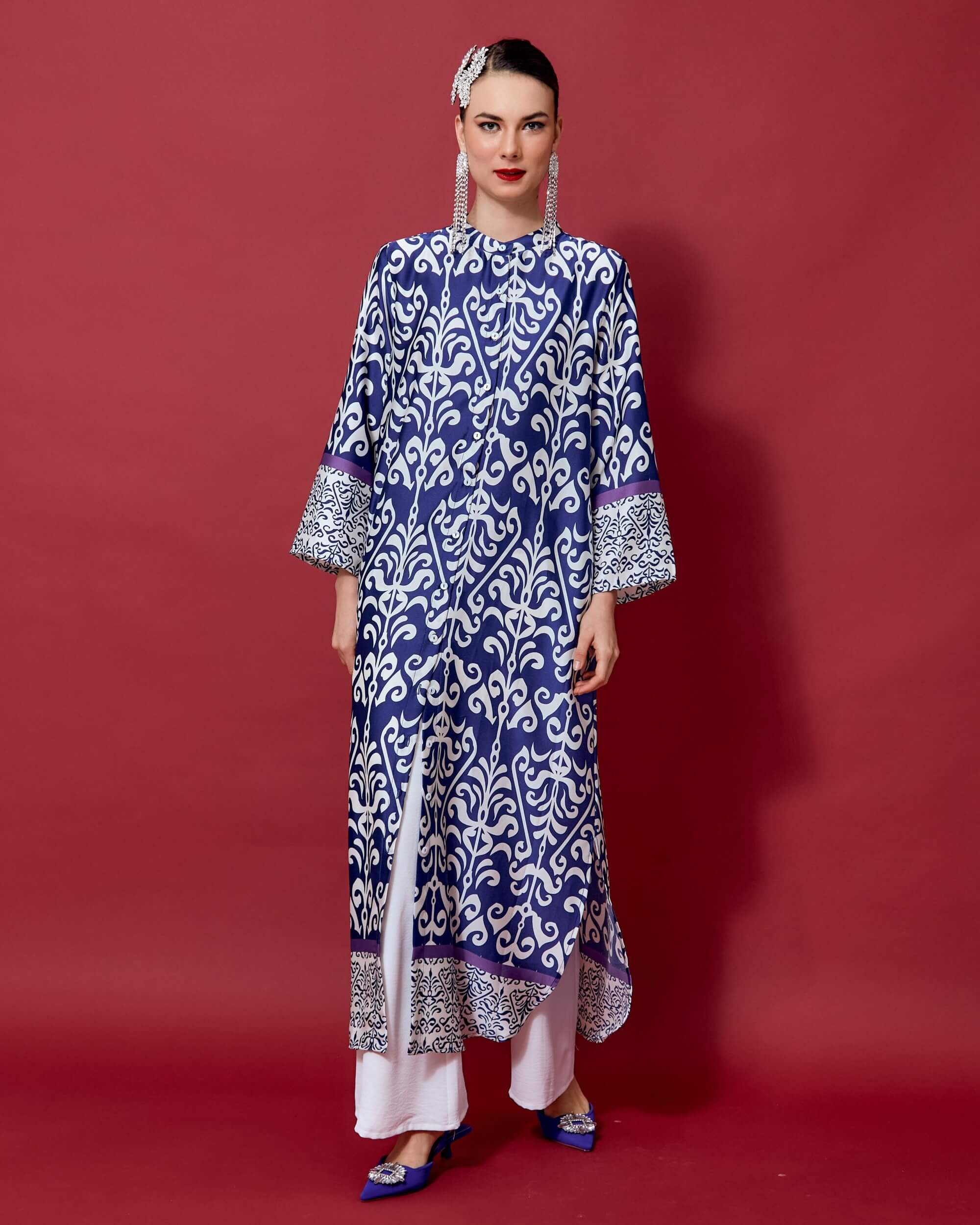 Marisa Blue Batik Printed Dress (4)