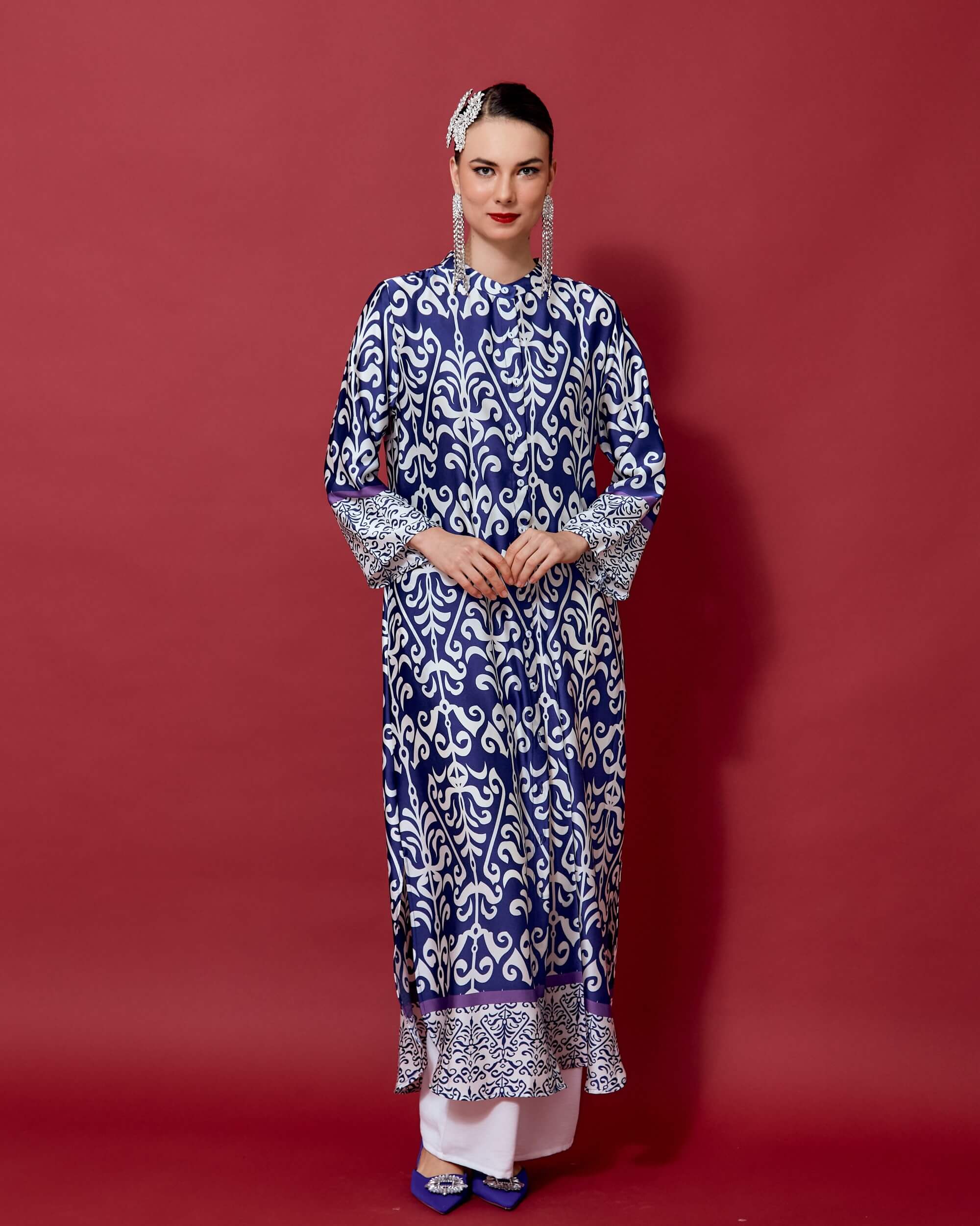 Marisa Blue Batik Printed Dress
